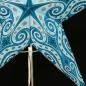 Preview: Mandala Glitter turqoise - Foldable glowing star, paper poinsettia with 5 points, 60 cm